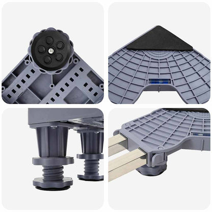 Waschmaschinensockel Grau 67 x 67 x 12 cm Edelstahl