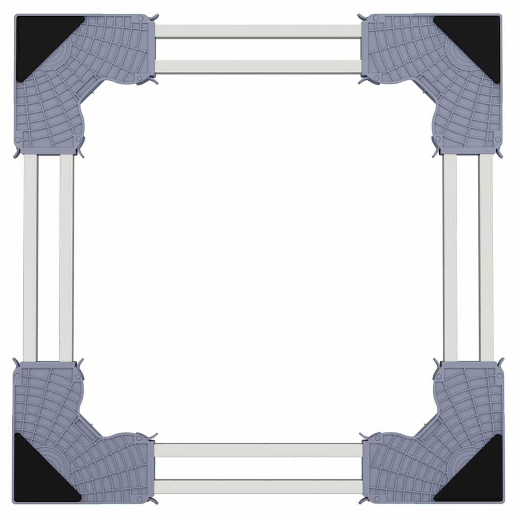 Waschmaschinensockel Grau 67 x 67 x 12 cm Edelstahl