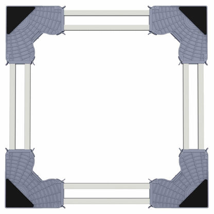 Waschmaschinensockel Grau 67 x 67 x 12 cm Edelstahl