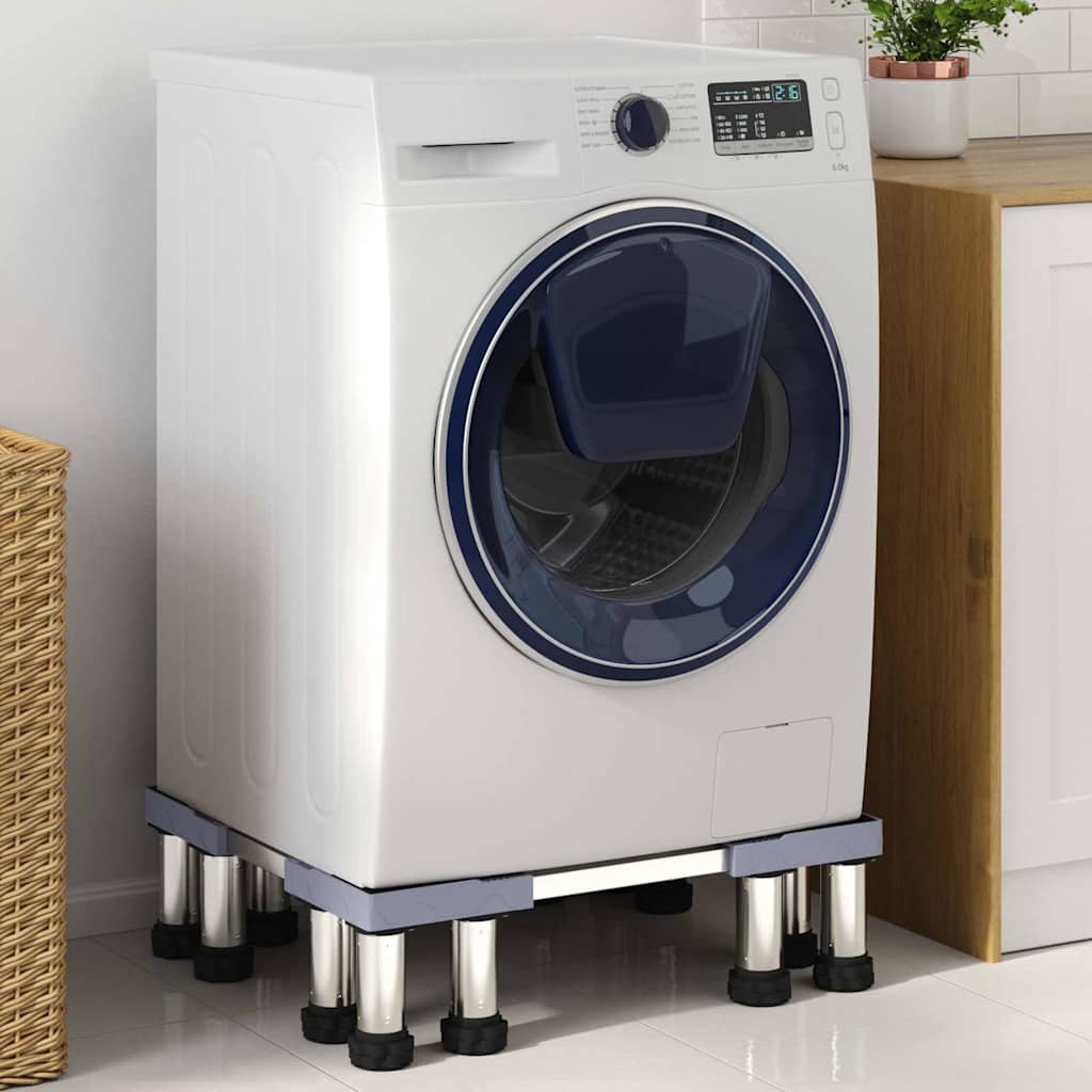Waschmaschinensockel Grau 67 x 67 x 21,5 cm Edelstahl