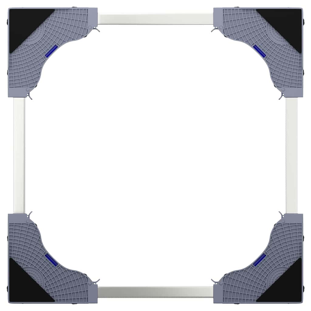 Waschmaschinensockel Grau 67 x 67 x 21,5 cm Edelstahl