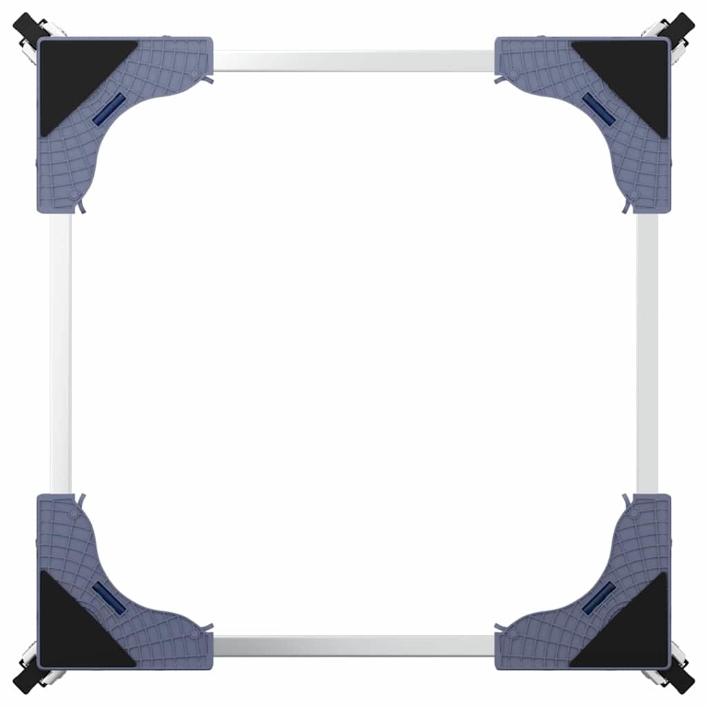 Waschmaschinensockel Grau 66 x 66 x 12 cm Edelstahl