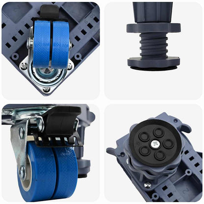 Waschmaschinensockel Grau 67 x 67 x 12 cm Edelstahl