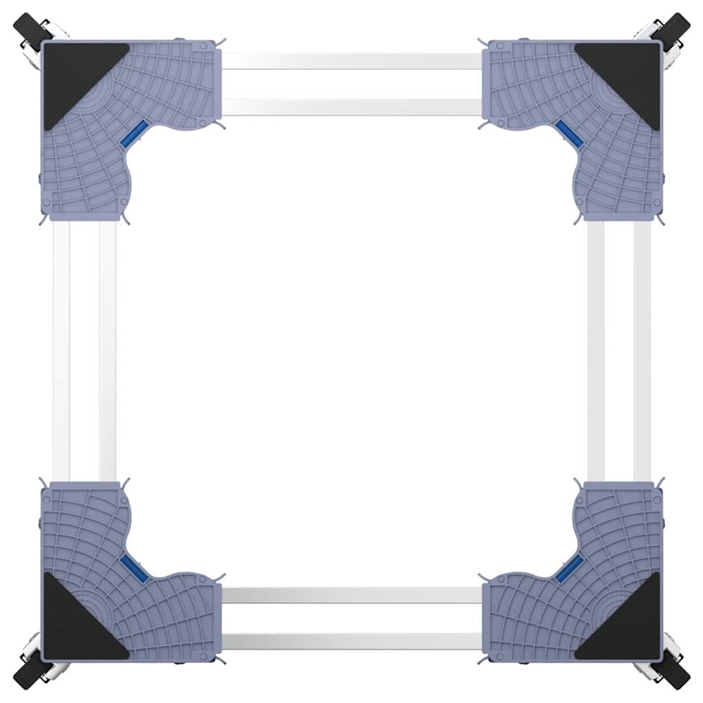 Waschmaschinensockel Grau 67 x 67 x 12 cm Edelstahl