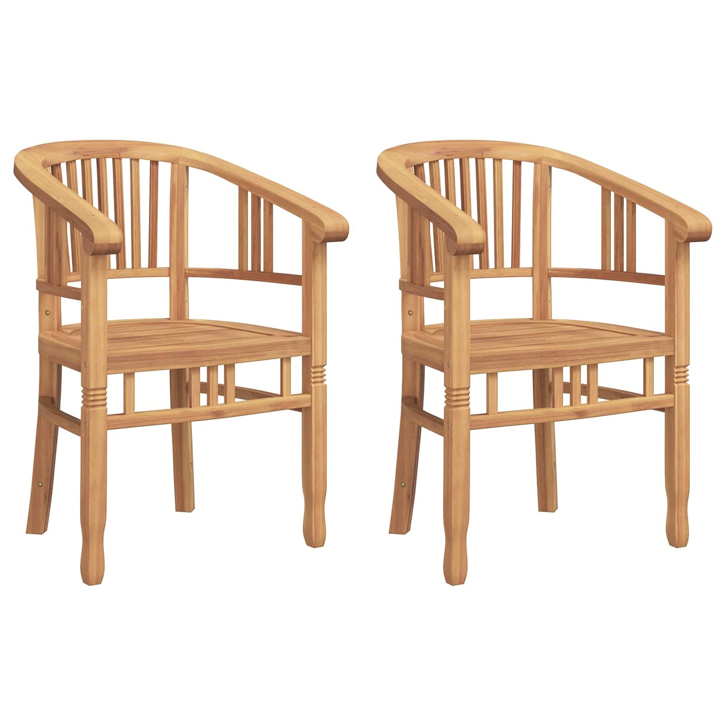 Stuhl 2 pcs Braun 63 x 58 x 89 cm Massivholz Teak