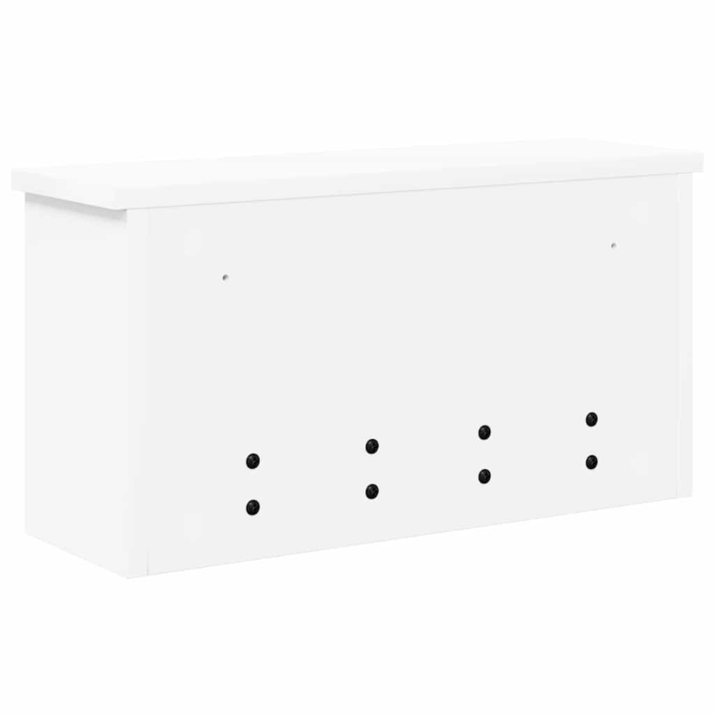 vidaXL Wandmontierter Kleiderständer mit Regal Weiß 50 x 16 x 26 cm