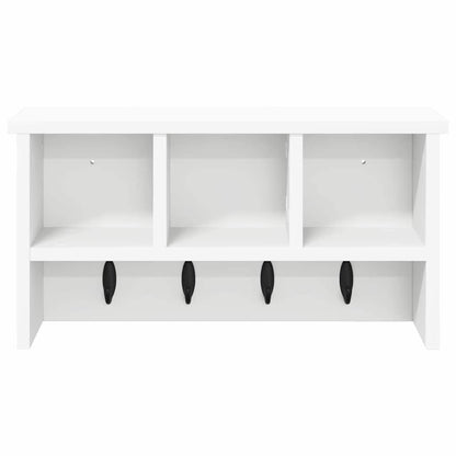 vidaXL Wandmontierter Kleiderständer mit Regal Weiß 50 x 16 x 26 cm