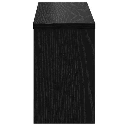 vidaXL Wandmontierter Kleiderständer mit Regal Schwarz Eichen-Optik