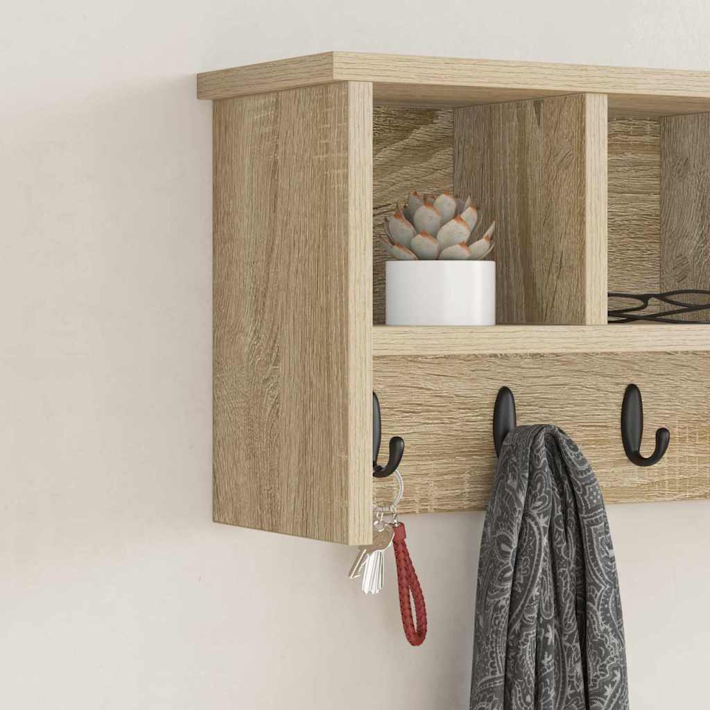 vidaXL Wandmontierter Kleiderständer Sonoma-Eiche 50 x 16 x 26 cm