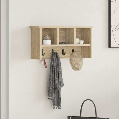 vidaXL Wandmontierter Kleiderständer Sonoma-Eiche 50 x 16 x 26 cm