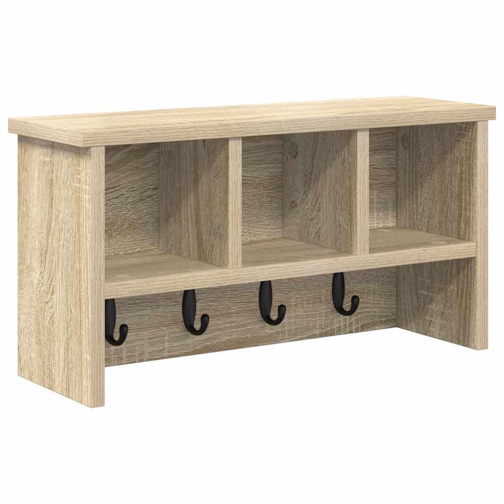 vidaXL Wandmontierter Kleiderständer Sonoma-Eiche 50 x 16 x 26 cm