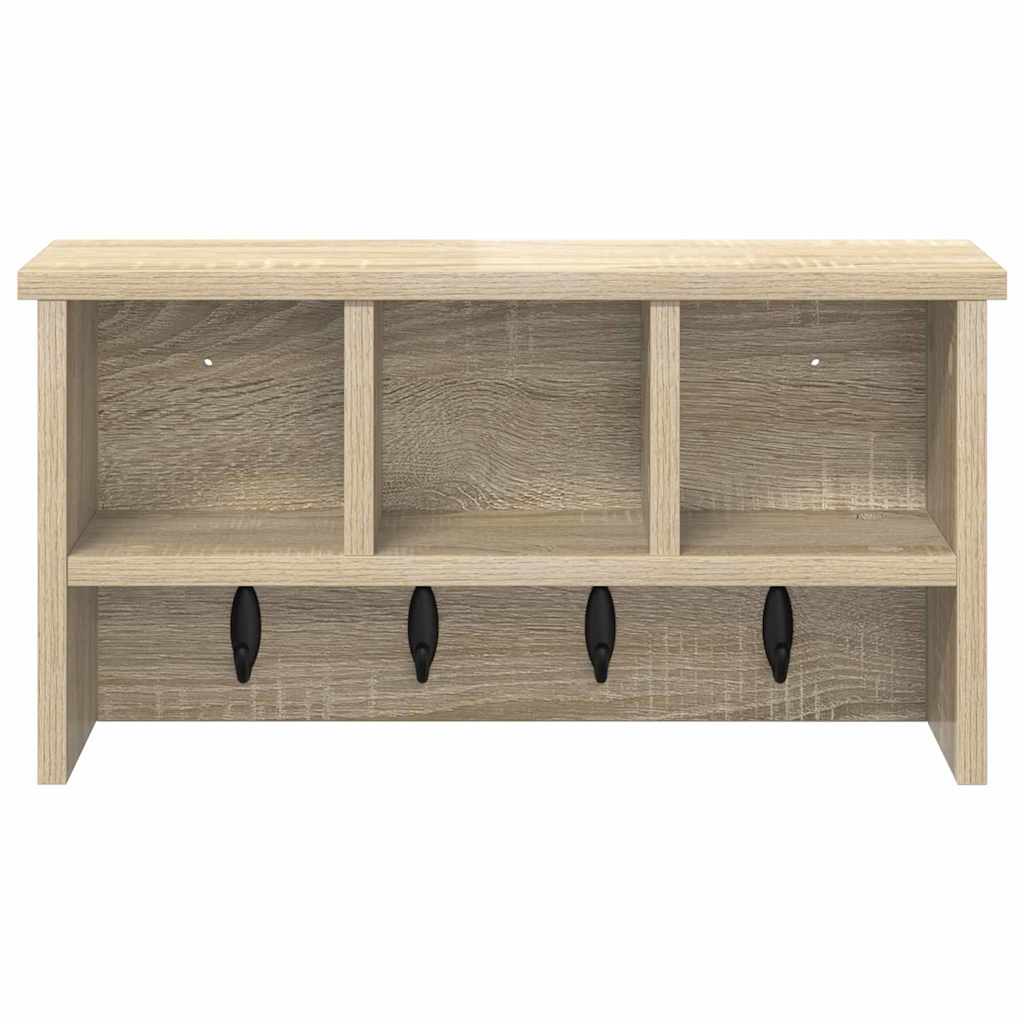 vidaXL Wandmontierter Kleiderständer Sonoma-Eiche 50 x 16 x 26 cm