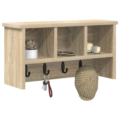 vidaXL Wandmontierter Kleiderständer Sonoma-Eiche 50 x 16 x 26 cm