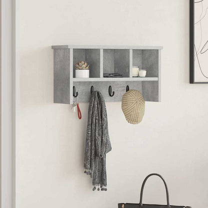 vidaXL Wandmontierter Kleiderständer Betongrau 50 x 16 x 26 cm