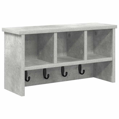 vidaXL Wandmontierter Kleiderständer Betongrau 50 x 16 x 26 cm