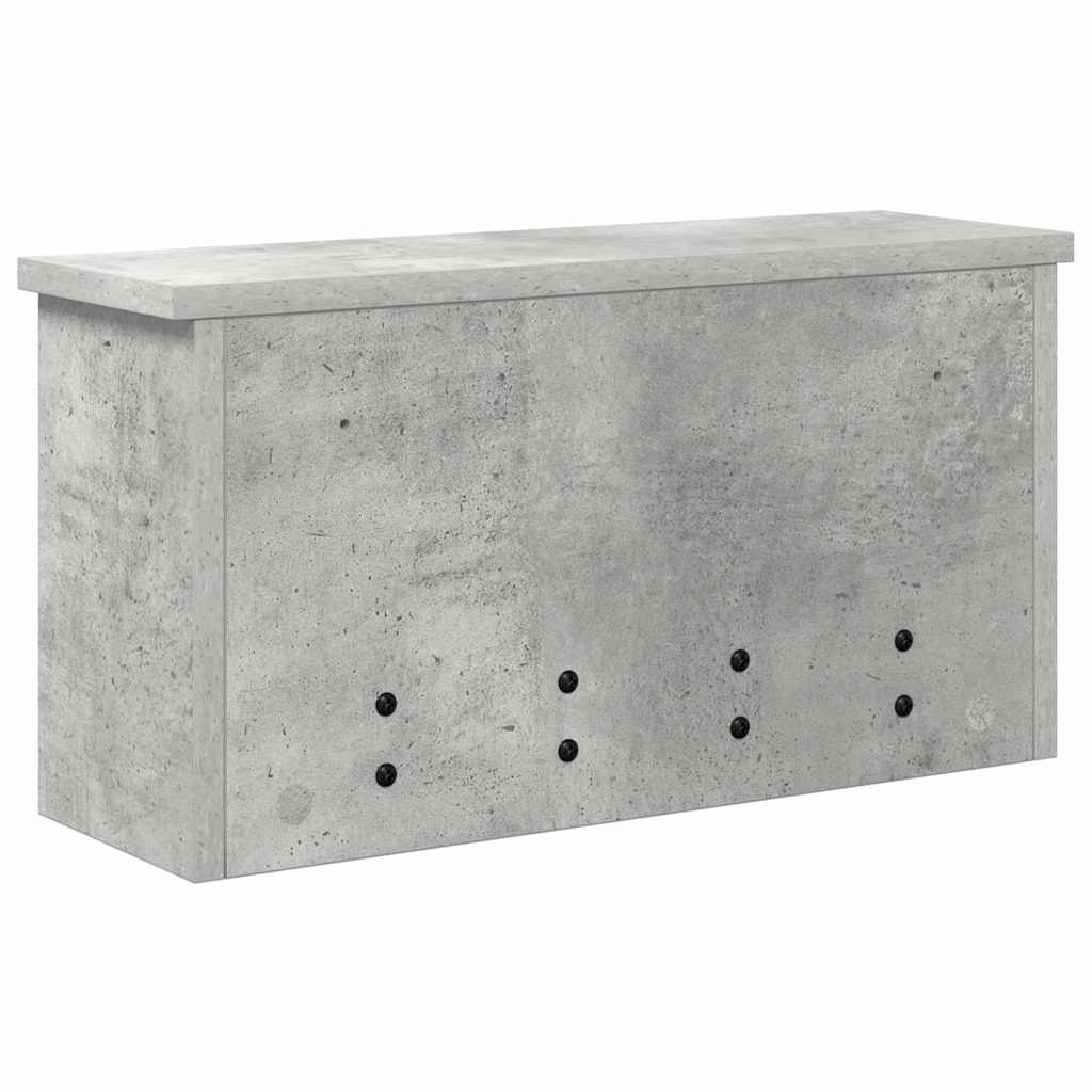 vidaXL Wandmontierter Kleiderständer Betongrau 50 x 16 x 26 cm