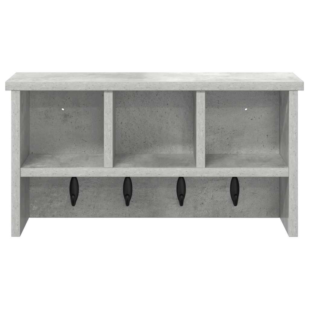 vidaXL Wandmontierter Kleiderständer Betongrau 50 x 16 x 26 cm