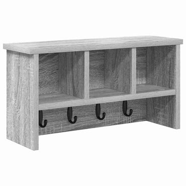 vidaXL Wandmontierter Kleiderständer Grau Sonoma 50 x 16 x 26 cm