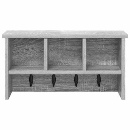 vidaXL Wandmontierter Kleiderständer Grau Sonoma 50 x 16 x 26 cm