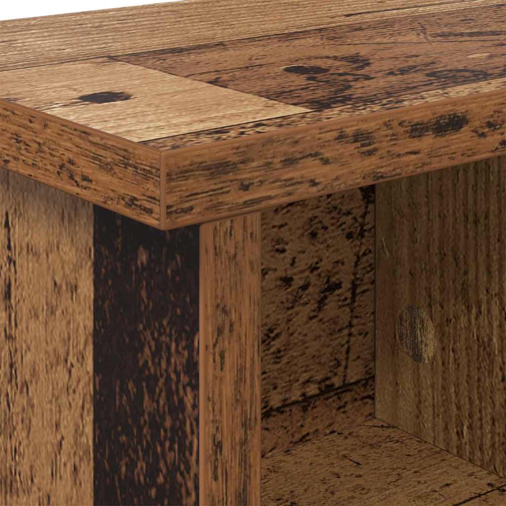 vidaXL Wandmontierter Kleiderständer mit Regal Altholz 50 x 16 x 26 cm