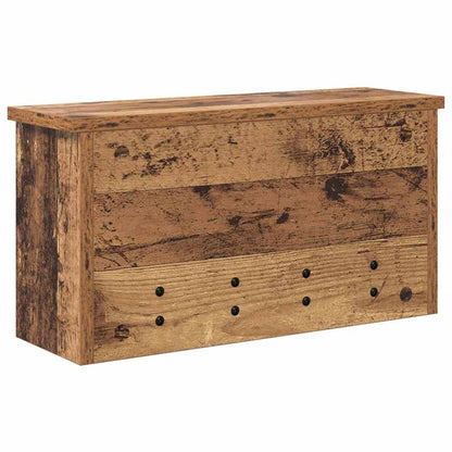 vidaXL Wandmontierter Kleiderständer mit Regal Altholz 50 x 16 x 26 cm