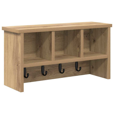 vidaXL Wandmontierter Kleiderständer Artisan-Eiche 50 x 16 x 26 cm
