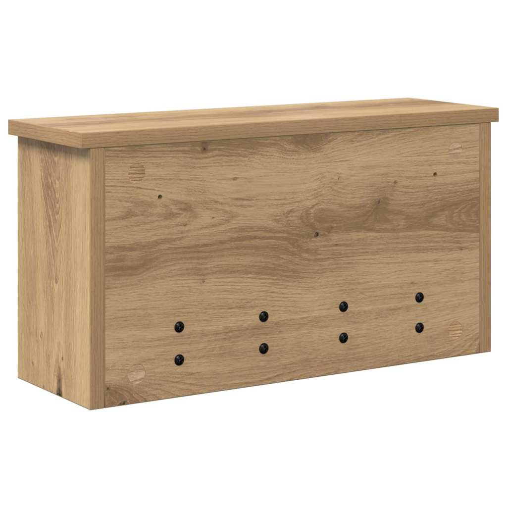 vidaXL Wandmontierter Kleiderständer Artisan-Eiche 50 x 16 x 26 cm