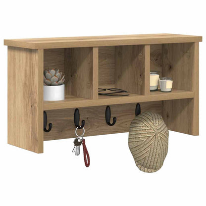 vidaXL Wandmontierter Kleiderständer Artisan-Eiche 50 x 16 x 26 cm