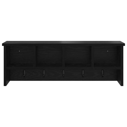 vidaXL Wandmontierter Kleiderständer mit Regal Schwarz Eichen-Optik
