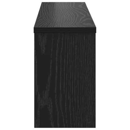 vidaXL Wandmontierter Kleiderständer mit Regal Schwarz Eichen-Optik