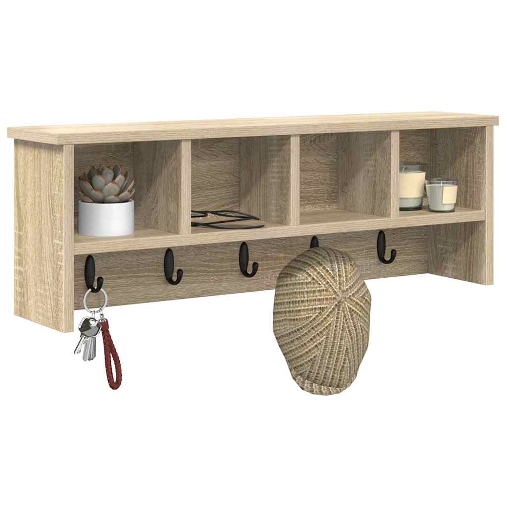 vidaXL Wandmontierter Kleiderständer Sonoma-Eiche 75 x 16 x 26 cm
