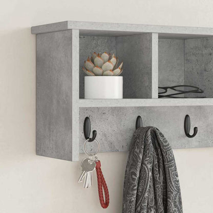 vidaXL Wandmontierter Kleiderständer Betongrau 75 x 16 x 26 cm