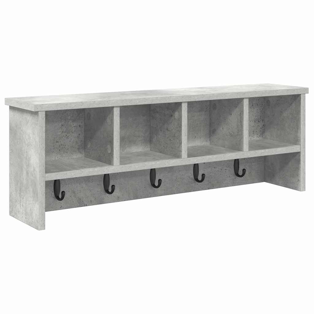 vidaXL Wandmontierter Kleiderständer Betongrau 75 x 16 x 26 cm