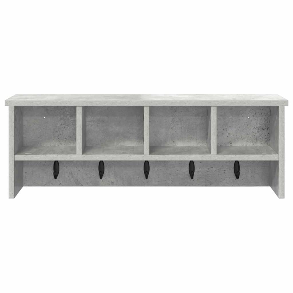 vidaXL Wandmontierter Kleiderständer Betongrau 75 x 16 x 26 cm