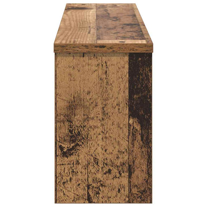 vidaXL Wandmontierter Kleiderständer mit Regal Altholz 75 x 16 x 26 cm