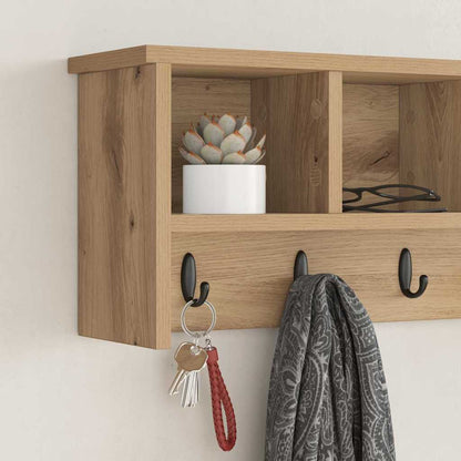 vidaXL Wandmontierter Kleiderständer Artisan-Eiche 75 x 16 x 26 cm