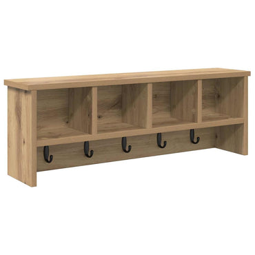 vidaXL Wandmontierter Kleiderständer Artisan-Eiche 75 x 16 x 26 cm