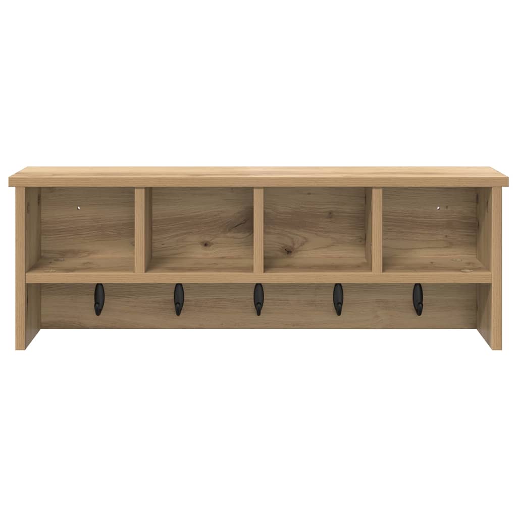 vidaXL Wandmontierter Kleiderständer Artisan-Eiche 75 x 16 x 26 cm