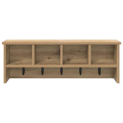 vidaXL Wandmontierter Kleiderständer Artisan-Eiche 75 x 16 x 26 cm