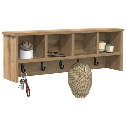 vidaXL Wandmontierter Kleiderständer Artisan-Eiche 75 x 16 x 26 cm