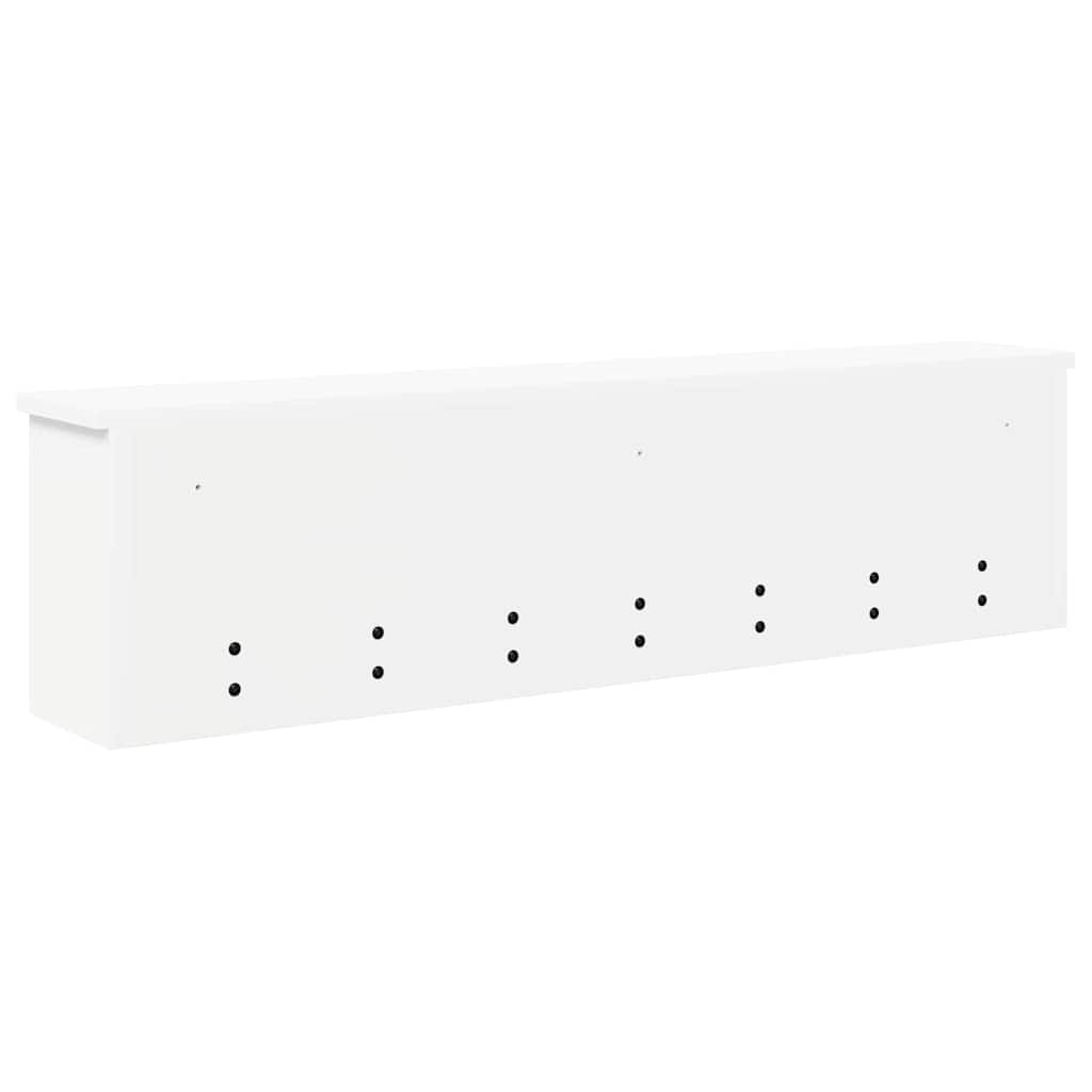 vidaXL Wandmontierter Kleiderständer mit Regal Weiß 100 x 16 x 26 cm