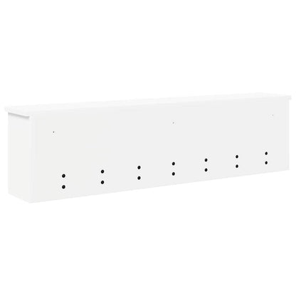 vidaXL Wandmontierter Kleiderständer mit Regal Weiß 100 x 16 x 26 cm