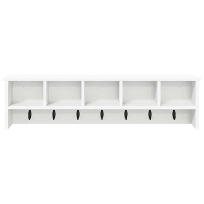 vidaXL Wandmontierter Kleiderständer mit Regal Weiß 100 x 16 x 26 cm