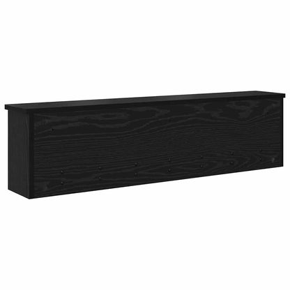 vidaXL Wandmontierter Kleiderständer mit Regal Schwarz Eichen-Optik