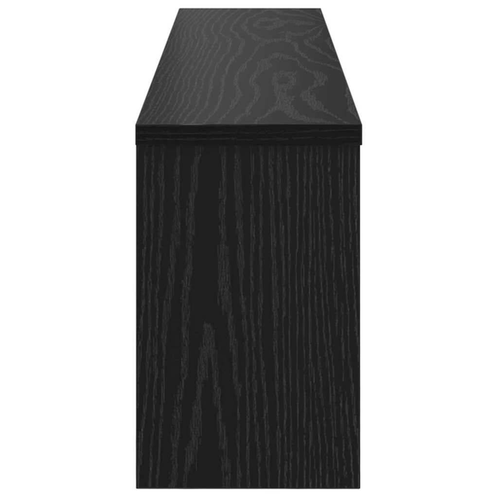 vidaXL Wandmontierter Kleiderständer mit Regal Schwarz Eichen-Optik