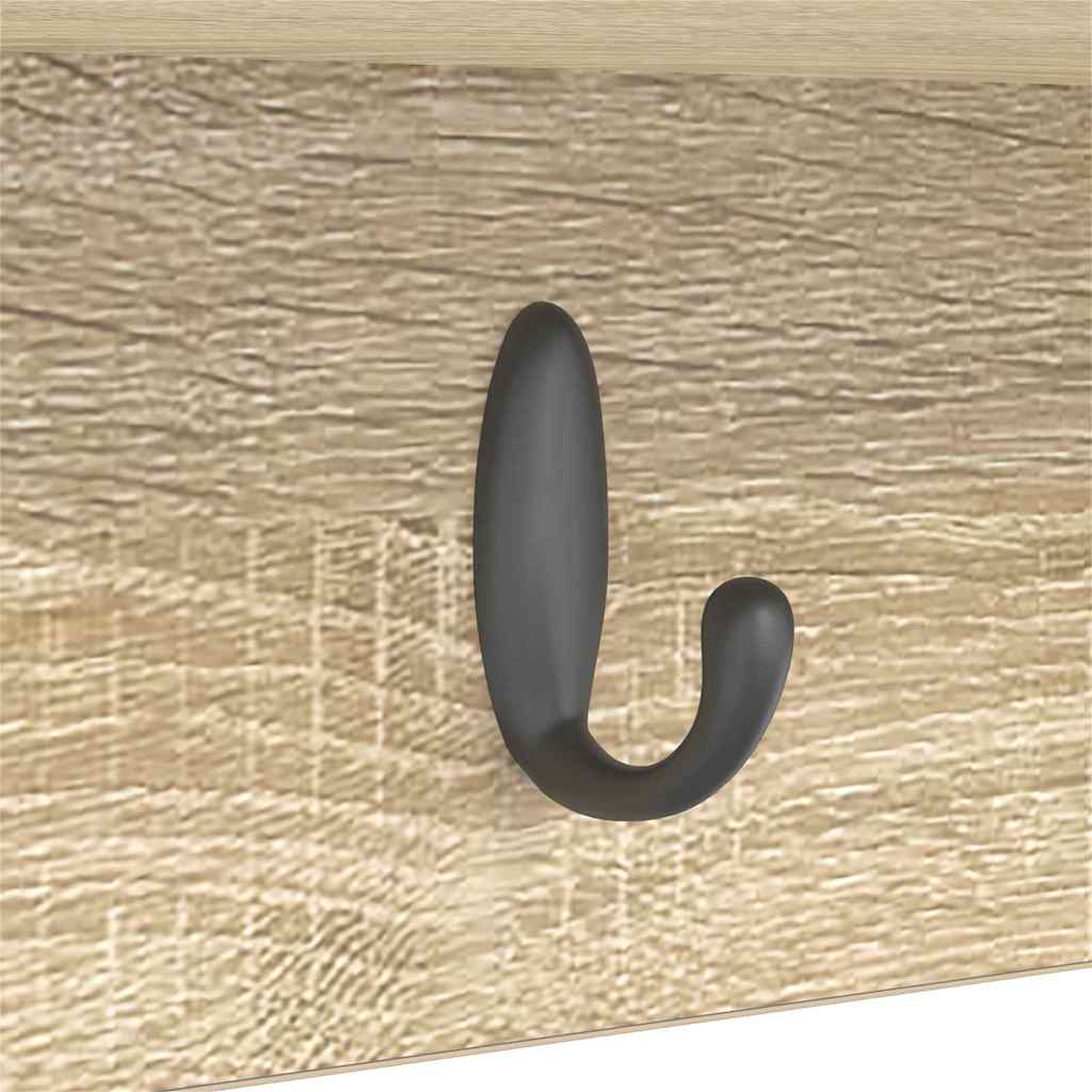 vidaXL Wandmontierter Kleiderständer Sonoma-Eiche 100 x 16 x 26 cm
