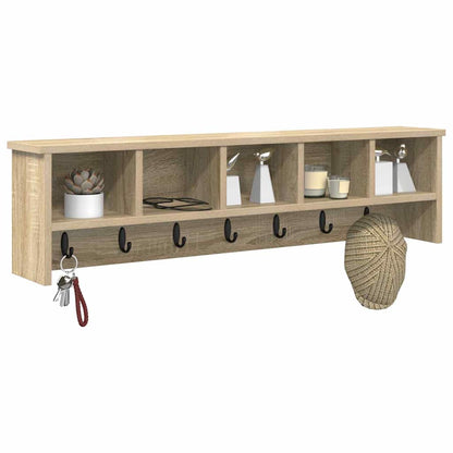 vidaXL Wandmontierter Kleiderständer Sonoma-Eiche 100 x 16 x 26 cm
