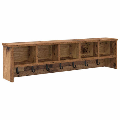 vidaXL Wandmontierter Kleiderständer Altholz 100 x 16 x 26 cm