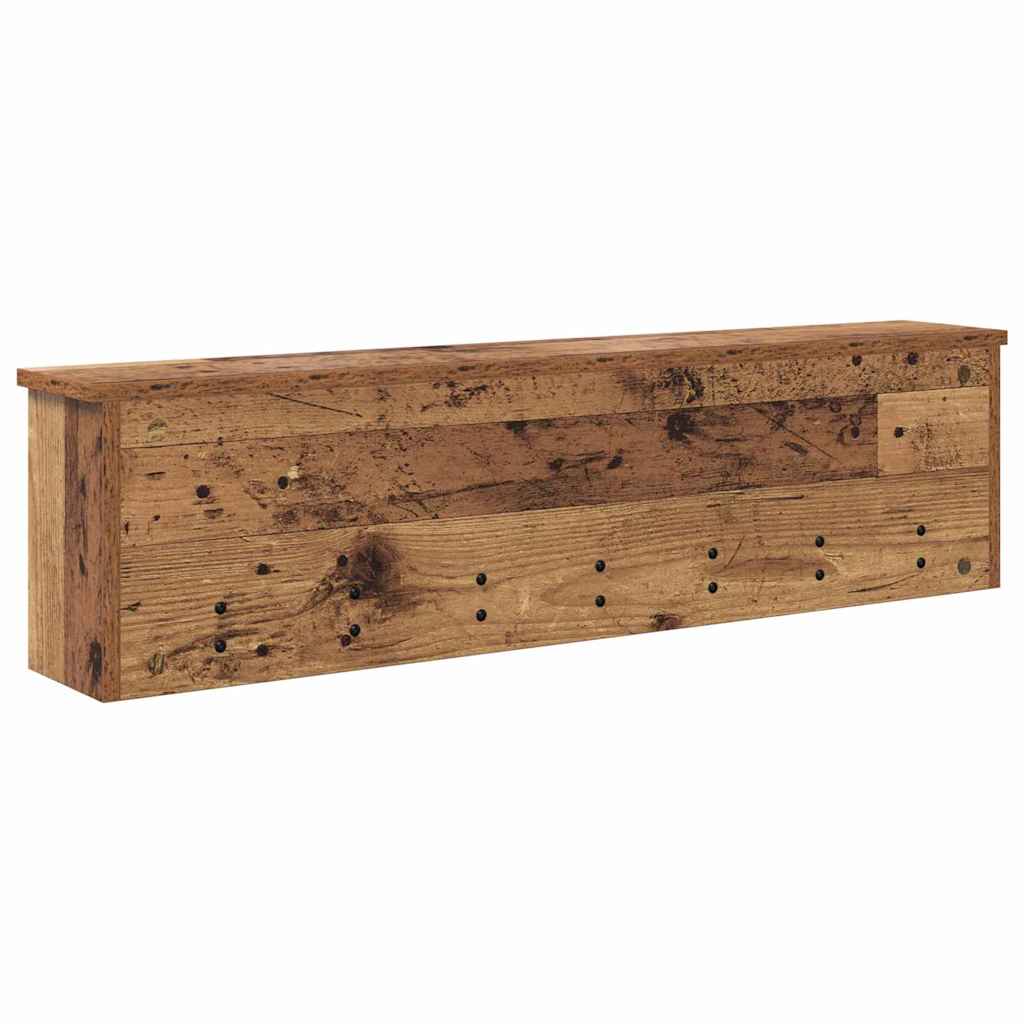 vidaXL Wandmontierter Kleiderständer Altholz 100 x 16 x 26 cm