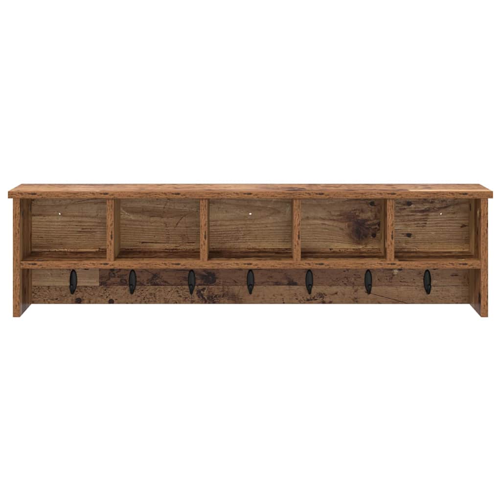 vidaXL Wandmontierter Kleiderständer Altholz 100 x 16 x 26 cm